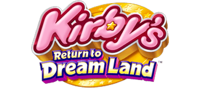Kirby's Return to Dream Land title screen for Wii